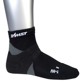 Zamst HA-1 Crew Socks, Black, Large