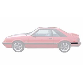 Blue Oval Industries 1985-1986 Mustang GT Rear Quarter Body Panel Bumper Molding Driver's LH
