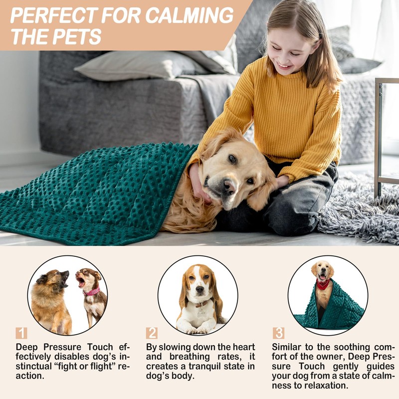YUSRA Small Weighted Blanket 4lb, Weighted Dog Blanket, Cozy Calming
