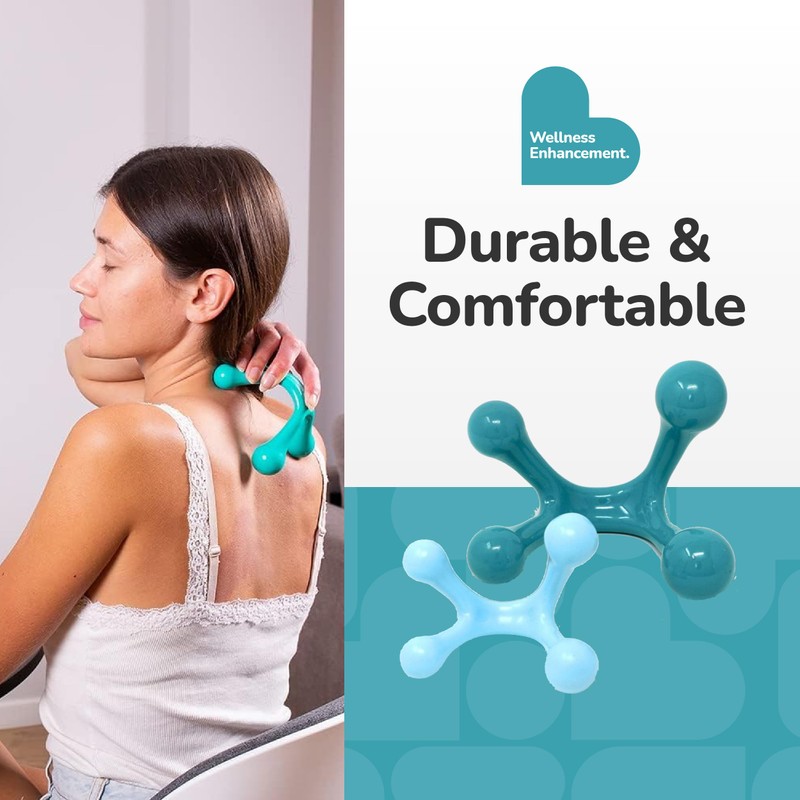 BioSwiss 2-Pack Handheld Full Body Massager, 4-Leg Pressure Point Tool