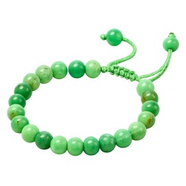 Amazing Gemstone Chrysoprase Premium Bracelet, Gifts For Men & Women - Protection Healing Crystal Bracelet - 8mm Gemstone Beaded Adjustable Bracelet, Pulseras Para Hombres Mujer Stocking Stuffers