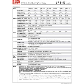 MeanWell LRS-50-24 Power Supply - 50W 24V