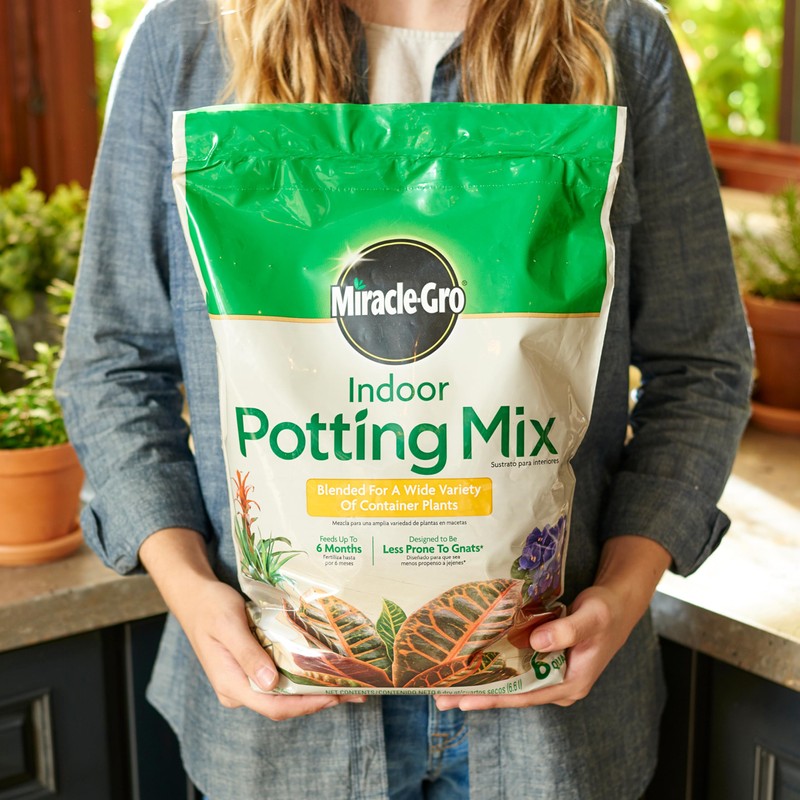 Miracle-Gro Indoor Potting Mix, Blended for a Variety of Houseplants,