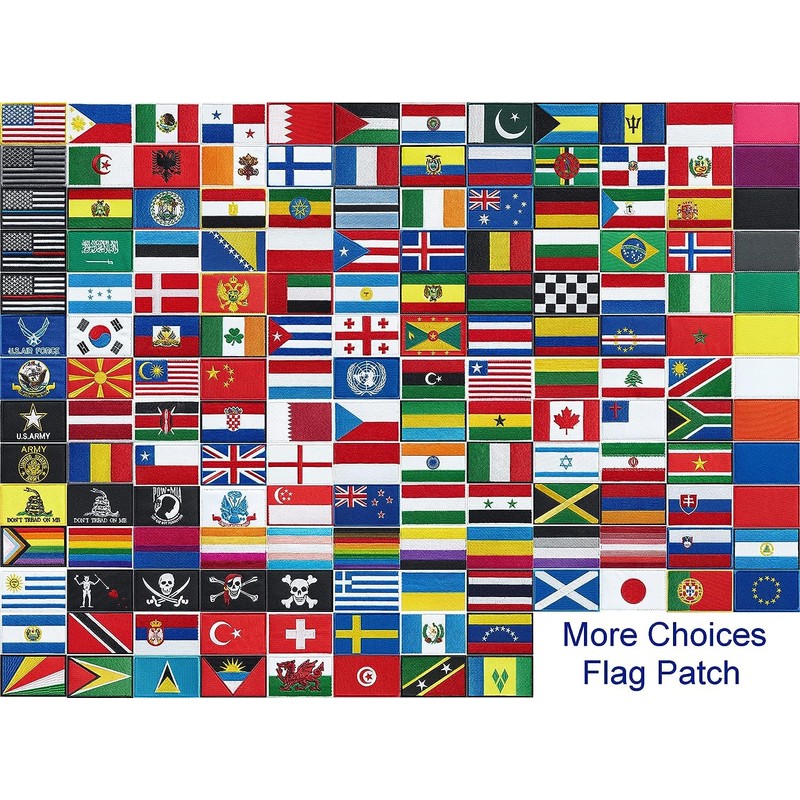 stidsds 2 Pack Black American Flag Patch - Embroidered Patches