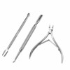 내꺼득템 Stainless Steel Nail Pusher Nipper Nail Care Set
