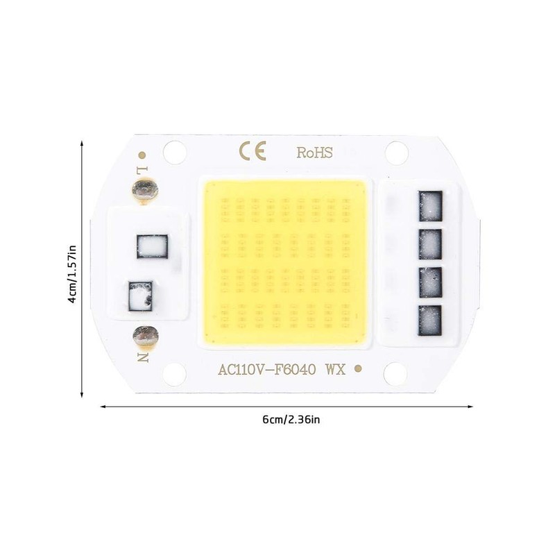 LED Chip, 50 W, 110 V, COB Light Source, Surface