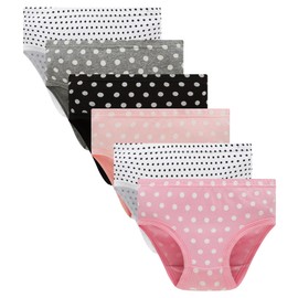 Winging Day Packs of 6 Big Girls Panties Multi color Polka Dot Underwear Size 14