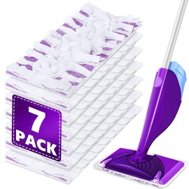 EHADOO Mop Pads Refill for Swiffer WetJet: 7 PCS Disposable Pad for Hardwood Muilt-Surface Floor Cleaning - Heavy Duty Refills Absorb & Lock Stains