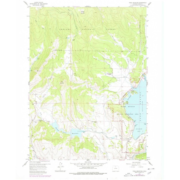 YellowMaps Trail Mountain CO topo map, 1:24000 Scale, 7.5 X
