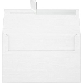 LUXPaper A10 Invitation Envelopes | Peel & Press | 6" x 9 1/2" | White Linen | 80lb. Text | 500 Qty