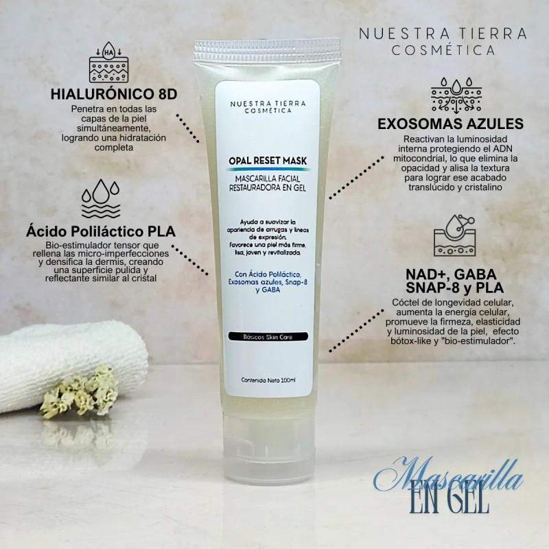 🔥 Mascarilla restauradora en gel redensifica rejuvenece calma todo tipo