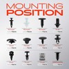 A-Premium 120PCS Bumper Fender Trim Clips Retainer Fastener Kits Compatible