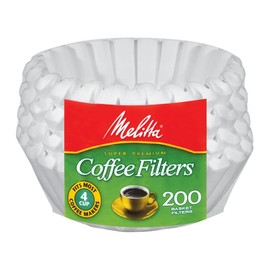 Melitta Junior 4-6 Cup Basket Coffee Filters, White, 200 Count (Pack of 12) 2400 Total Filters Count