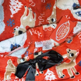 Rudolph The Red-Nosed Reindeer NEW Rudolph Reindeer Pajama Pants Lounge SOFT FLEECE Womens Large Clarice Bumble
