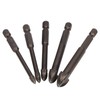 5Pcs Cross Hex Drill Bit Carbide Glass Drills Bits Concrete