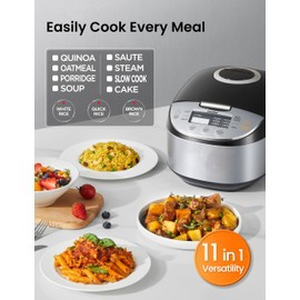 COMFEE' Rice Cooker 12 Cups Cooked/6 Cups Uncooked, Portable Non-Stick Rice Maker, Japanese Rice Cooker with Fuzzy Logic Technology, 24-Hour Timer Delay, 11 Presets, Steamer, Fast Cooker, Grain Cooker, Black