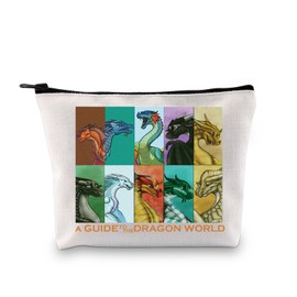 Wings of Dragon Dragon Makeup Bag Gift for Book Lovers Quibli Tsunami Zipper, dragon world 3uk, Fashionable