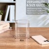 6 Pack Square Glass Vases for Centerpieces 4" x 4"