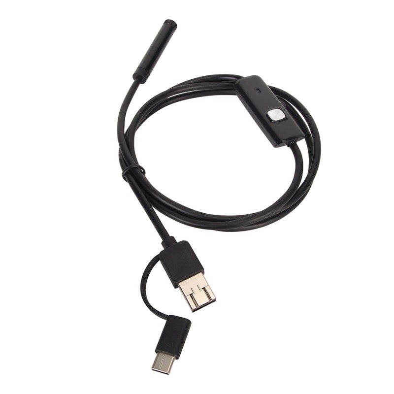 USB Endoscope 8mm Lens 3 in 1 Interface IP67 Waterproof
