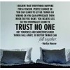 Marilyn Monroe Trust No One Quote Decal Sticker Wall Art