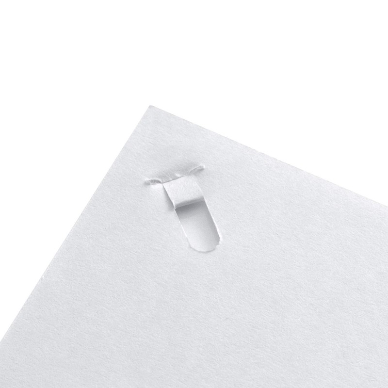 Plus Paper Clinch Compact Staple-Free Stapler, Ivory White