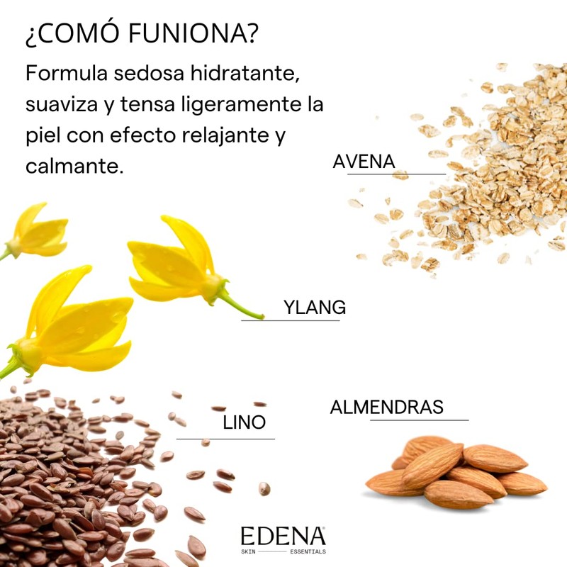EDENA | Leche Corporal Avena | Hidratante | Textura Ligera