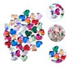 Healvian 100pcs Heart-Shaped Nail Art Rhinestones Charms for Manicure Decorative