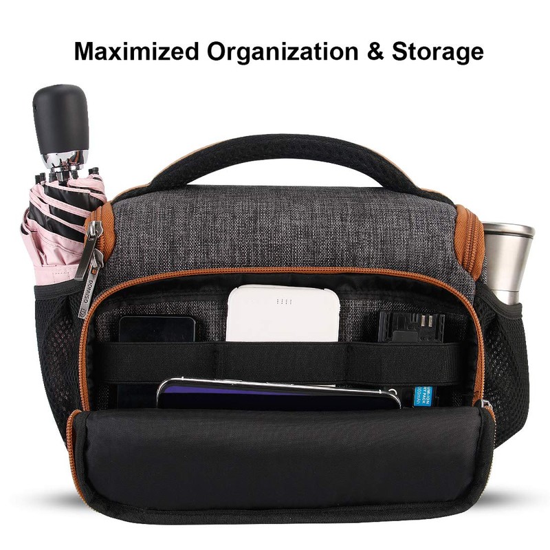 DOMISO SLR DSLR Kameratasche Wasserdicht Fototasche, Grau