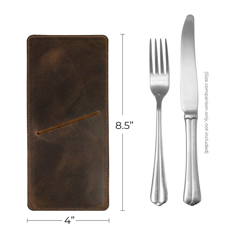 Cast Leather Co., Set of 2 Rectangular Cutlery Sleeves, Utensils
