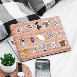 Knight Stickers,50 PCS Aesthetic Waterproof Stickers,Vinyl Sticker for Water Bottle,Laptop,Phone,Skateboard Sticker for Teens Girls Kids