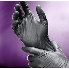 Adenna SHD939 Shadow 6 mil Powder-Free Nitrile Exam Gloves, Medical Grade, Black, XX-Large, Box of 90