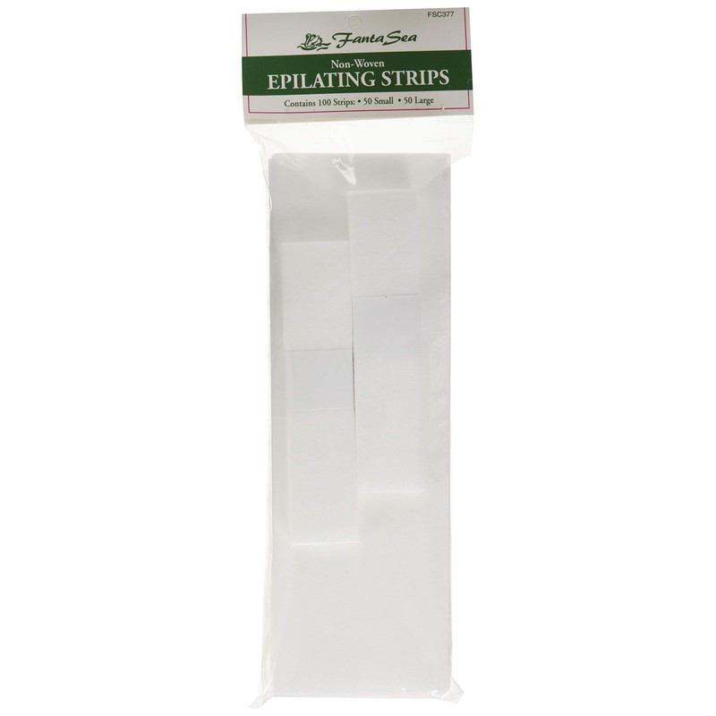 FantaSea Non Woven Facial and Body Wax 100 Strips, 50