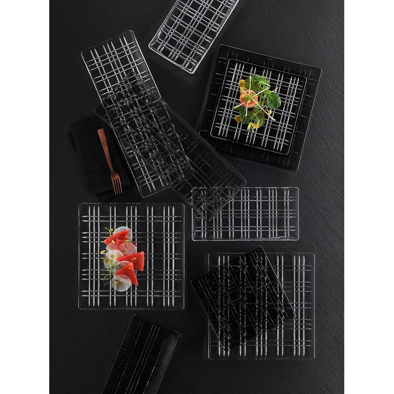 Nachtmann Square Rectangular Plate, 11", Clear