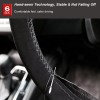 XUKEY Suede Steering Wheel Cover Leather anti-slip Stitch on 15