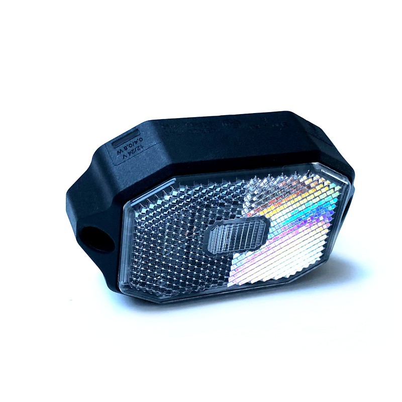 MelTruck® White LED Marker Light with Reflector E9 for Trailer