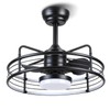 Asyko Caged Ceiling Fan with Light - Bladeless Black Ceiling