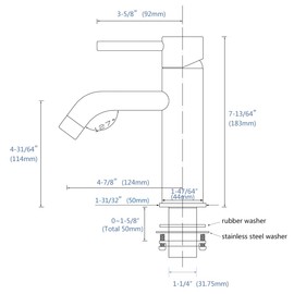 TRUSTMI Matte Black Bathroom Faucet, Single Lever Single Hole Bathroom Sink Faucet, Brass