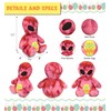 DolliBu Pink Tie-Dye Alien with Yellow Easter Egg Plush and