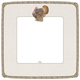 Entertaining with Caspari Thomas T. Byrd Dinner Plates (Pack of 8), Brown