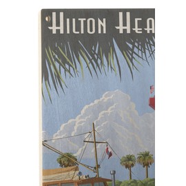 Lantern Press Hilton Head Island, South Carolina - Harbour Town Lighthouse (10x15 Wood Wall Sign, Wall Decor Ready to Hang)