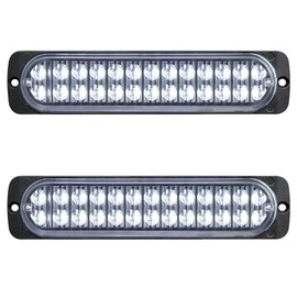 AT-HAIHAN Pack of 2 Aluminum Housing Clear Lens White LED Reverse Backup Running Trailer Lights 7.5 Inch, DOT Compliant Waterproof Surface Mount Lighting for Truck Jeep RV