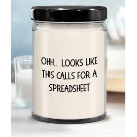 Accountant Gifts Spreadsheet Scented Soy Candle
