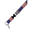 American Flag Lanyard with Release Buckle and Key Chain Holder