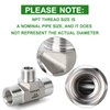 TAISHER 1PCS Forging of 304 Stainless Steel Tee Pipe Fittings,