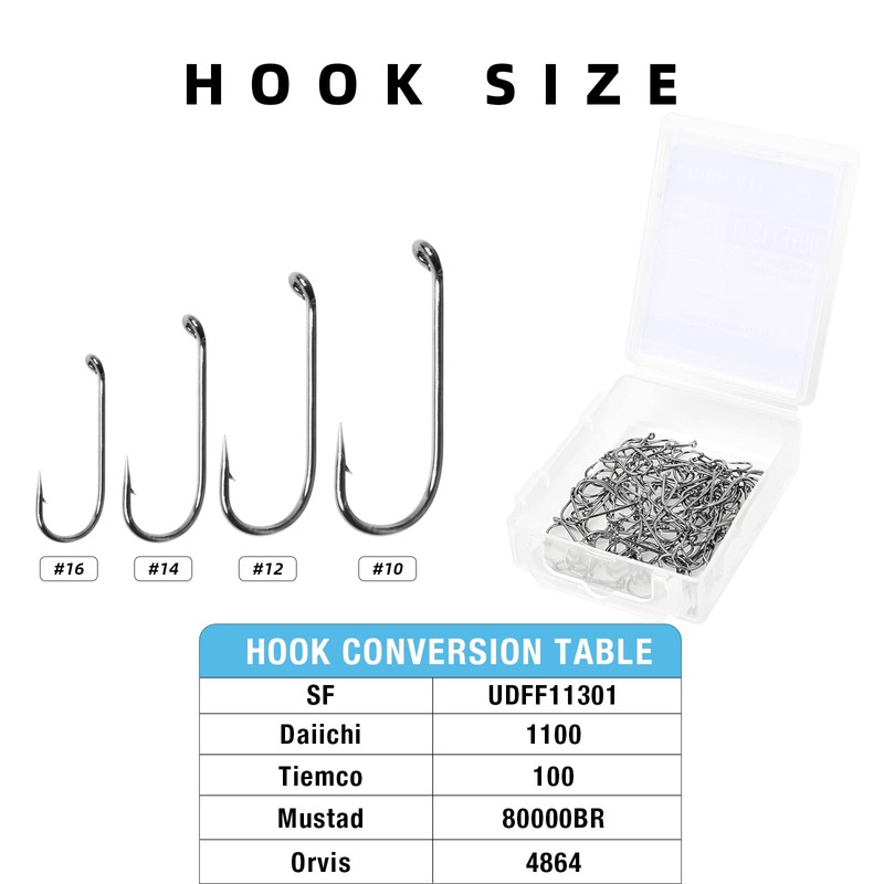SF #12 Universal Standard Dry Fly Tying Hook Ultra Sharp