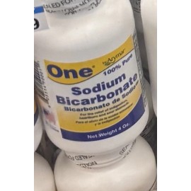 One Sodium Bicarbonate /Bicarbonato de sodio, One 4oz. Sealed Jar.