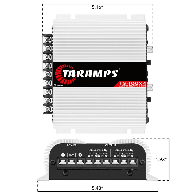 Taramps x2 TS 400x4 with Automatic High Level Input 400
