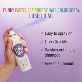 B Sweet! by Punky, Pastel Temporal Color de Cabello en Espray Lush Lilac, 3.5 oz, 1 paquete