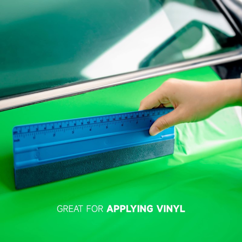 FOSHIO 10 Inch Felt Squeegee for Vinyl wtih Ruler 25CM
