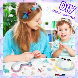 Niboken Hair Band DIY Craft Set for Children from 6 Years, Creative Gifts Hair Accessories Birthday Gift for Girls, Toy Crafts Hair Accessories